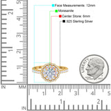 Art Deco Round Natural Stone Floral Ring