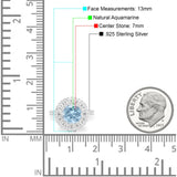 Vintage Style Round Natural Stone Cocktail Ring