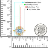 Vintage Style Round Natural Stone Cocktail Ring