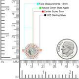 Vintage Style Round Natural Stone Cocktail Ring