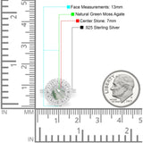 Vintage Style Round Natural Stone Cocktail Ring