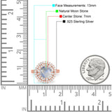 Vintage Style Round Natural Stone Cocktail Ring