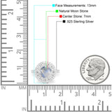 Vintage Style Round Natural Stone Cocktail Ring