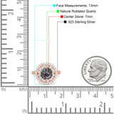 Vintage Style Round Natural Stone Cocktail Ring