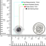 Vintage Style Round Natural Stone Cocktail Ring