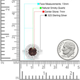 Vintage Style Round Natural Stone Cocktail Ring