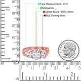 Art Deco Oval Natural Stone Trio Ring