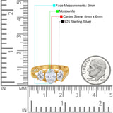 Art Deco Oval Natural Stone Trio Ring