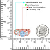 Art Deco Oval Natural Stone Trio Ring