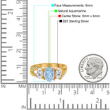 Art Deco Oval Natural Stone Trio Ring