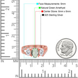 Art Deco Oval Natural Stone Trio Ring