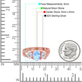 Art Deco Oval Natural Stone Trio Ring