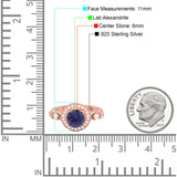 Art Deco Round Natural Stone Wedding Ring