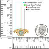 Art Deco Round Natural Stone Wedding Ring