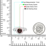 Art Deco Round Natural Stone Wedding Ring