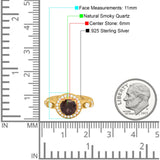 Art Deco Round Natural Stone Wedding Ring