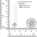 Vintage Style Round Natural Stone Halo Ring