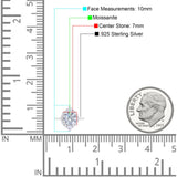 Vintage Style Round Natural Stone Halo Ring