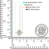 Vintage Style Round Natural Stone Halo Ring