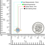 Vintage Style Round Natural Stone Halo Ring