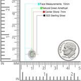 Vintage Style Round Natural Stone Halo Ring