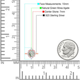 Vintage Style Round Natural Stone Halo Ring