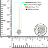 Vintage Style Round Natural Stone Halo Ring