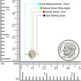 Vintage Style Round Natural Stone Halo Ring