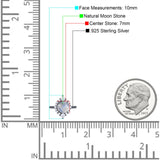 Vintage Style Round Natural Stone Halo Ring