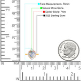 Vintage Style Round Natural Stone Halo Ring