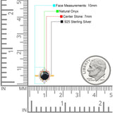 Vintage Style Round Natural Stone Halo Ring