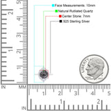 Vintage Style Round Natural Stone Halo Ring