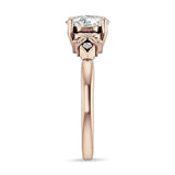 18K Gold IGI Certified Round 2 Carat Lab Grown Diamond Floral Ring