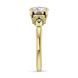 18K Gold IGI Certified Round 2 Carat Lab Grown Diamond Floral Ring