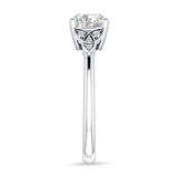 18K Gold IGI Certified Round 3 Carat Lab Grown Diamond Trinity Ring