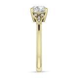 18K Gold IGI Certified Round 2 Carat Lab Grown Diamond Trinity Ring