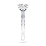 18K Gold IGI Certified Round 1 Carat Lab Grown Diamond Solitaire Ring
