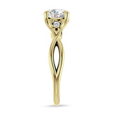 18K Gold IGI Certified Round 1 Carat Lab Grown Diamond Twisted Trio Ring