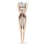 18K Gold IGI Certified Round 2 Carat Lab Grown Diamond Twisted Solitaire Ring