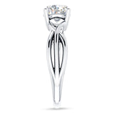 18K Gold IGI Certified Round 1 Carat Lab Grown Diamond Twisted Solitaire Ring