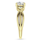 18K Gold IGI Certified Round 3 Carat Lab Grown Diamond Twisted Solitaire Ring