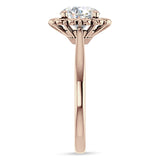 10K Gold IGI Certified Round 3 Carat Lab Grown Diamond Floral Solitaire Ring