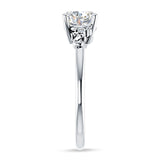 10K Gold IGI Certified Round 1 Carat Lab Grown Diamond Art Deco Ring