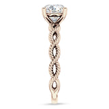 IGI Certified Round 2 Carat Lab Grown Diamond Twisted Rope Solitaire Ring