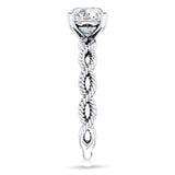 IGI Certified Round 1 Carat Lab Grown Diamond Twisted Rope Solitaire Ring