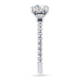 18K Gold IGI Certified Round 3 Carat Lab Grown Diamond Three Stone Trio Ring