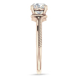 IGI Certified Round 1 Carat Lab Grown Diamond Twisted Solitaire Ring