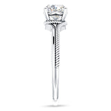IGI Certified Round 2 Carat Lab Grown Diamond Twisted Solitaire Ring