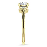 IGI Certified Round 1 Carat Lab Grown Diamond Twisted Solitaire Ring