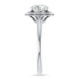 18K Gold IGI Certified Round 2 Carat Lab Grown Diamond Art Deco Floral Ring